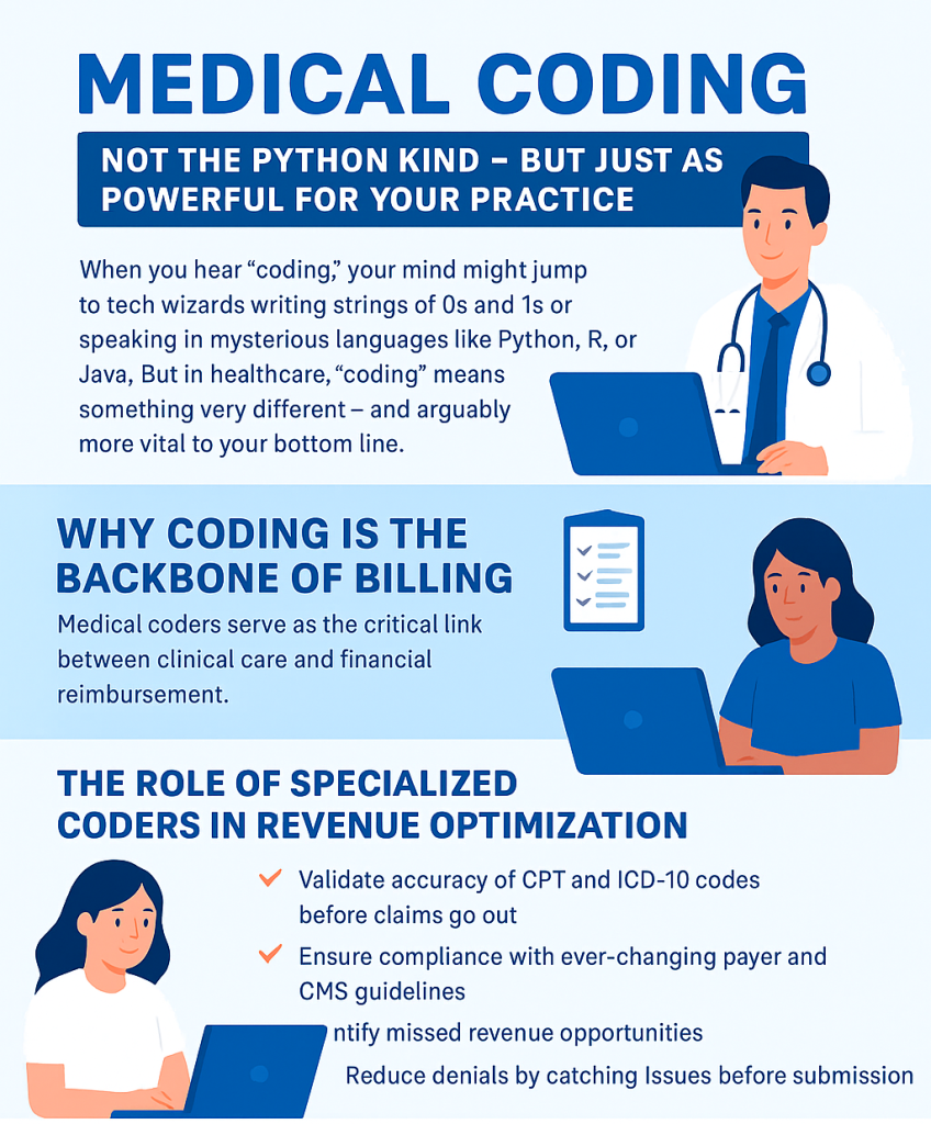 Medical coding in billing infographic